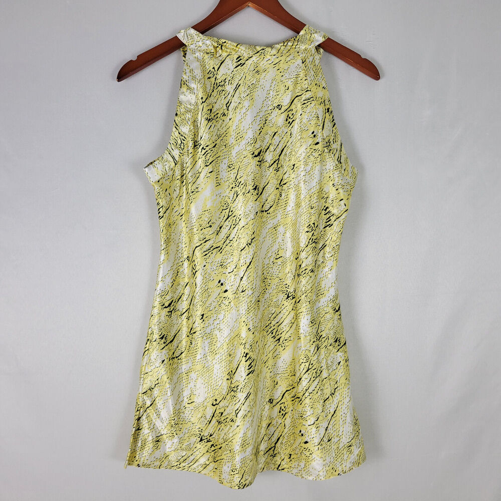 R.H.L Shirt Womens Size Medium Top Yellow White Sleeveless Scoop‎ Neck Blouse - Picture 2 of 9